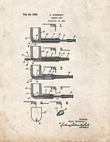 Tobacco Pipe Patent Print Old Look (8.5" x 11") M11484