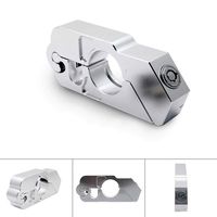 Maso Motorbike Handlebar Lock Aluminum Alloy Anti-Theft Brake Level Lock for Motorbike Motorcycle Bike Scooter Moped ATV(Silver)