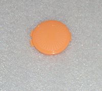 Tupperware Mini Clamshell Pill Keeper Round Pocket Container, Peach Color