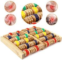 MOXIN Wooden Foot Massager Roller - Healthy Relax Wooden Tool Care Massage, Dual Foot Massager Roller for Plantar Fasciitis Pain Relief Heal Spur Reflexology Tools,Colorful,2720.55cm