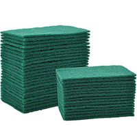 Jetec 40 Pieces Cleaning Scrub Sponge Scouring Sponge Pads Non Scratch Pads for Kitchen Dishes Cleaning, Green (Color Set 1)