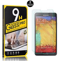 Screen Protector for Galaxy Note 3, Bear Village 9H Hardness Tempered Glass Screen Protector, HD Crystal Clear Screen Protector Film for Samsung Galaxy Note 3, 2 Pack