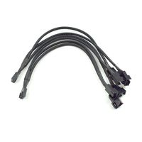 Yoohey Fan Splitter Cable PC 4Pin 1 to 3 Ways Fan Power Extension Adapter Cable 2pcs