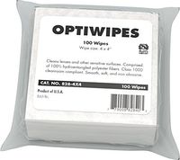 MG Chemicals Hydroentangled Polyester Fiber Optiwipe, 4" Length x 4" Width (Pack of 100)