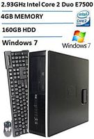 HP 4000 Pro Small Form Factor Desktop, Intel Core 2 Duo E7500 2.93GHz Processor, 160GB HDD, 4GB DDR3 RAM, DVD-ROM, Gigabit Ethernet, Windows 7 Professional (Certified Refurbished)