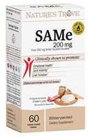 SAM-e 200mg Daily Supplement - Promotes Positive Mood and Joint Comfort - Vegan, Kosher, Non-GMO, Soy Free, Gluten Free - 60 Enteric Coated Caplets - Cold Form Blister Packed - by Nature’s Trove