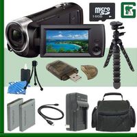 Sony HDR-CX405 Handycam Camcorder (Black) + 16GB + Green's Camera Bundle 4