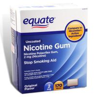 Equate - Nicotine Gum Polacrilex 2 mg, Stop Smoking Aid, Original Flavor, 170 Pieces