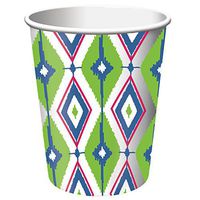 Creative Converting 8 Count Paper Cups, Diamond Ikat