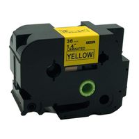 QPMY 1 Pack Compatible for Brother P-Touch Laminated TZe TZ 661 Label Tape Width 1.5" 36mm x Length 26.2' 8m (Black on Yellow)