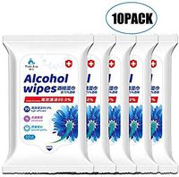 (Easy to Carry) Alcohol Detergent Wipes (10Pack, 100Wipes), Large Alcohol Wet Wipes (8"x 6"), 75% Portable Hand Alcohol Wipes for All-Purpose Cleaning Travel Home Use