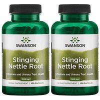 Swanson Stinging Nettle Root Urinary Tract Health Respiratory Health Prostate Support Men's Health Herbal Supplement (Urtica dioica Root) 500 mg 100 Capsules (2 Pack)