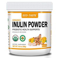 Organic Inulin Powder, 14 oz(396g), USDA Organic Certified, Natural Fiber Prebiotic from Jerusalem Artichoke, Unflavored
