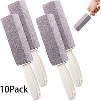 Pumice Stones for Cleaning with Handle Pumice Sticks for Removing Toilet Bowl Ring, Bath, Household, Kitchen (10 Packs)