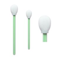 100pcs 5.18" Cleanroom Double-Layer Foam Tip Cleaning Swabs with Large Round Head Cleaning for Inkjet/Thermal Printers, Tape Heads, Optical Lens, Camera Sensors, Gun, Firearms, Electronics CK-FS708