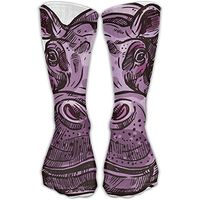 Pink Hippopotamus Compression Socks Sports Stockings Long Socks Football Socks