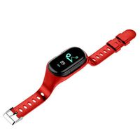 Excellent Smart Watch Bracelet 2-in-1 with TWS Earbuds Wristband Bluetooth Waterproof Invisible Magnetic Charging for Motion Tracking, Listen Music (Red)