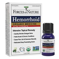 Forces of Nature –Natural, Organic, Hemorrhoid Extra Strength Relief (11ml) Non GMO, No Harmful Chemicals -Quickly Shrink Enlarged Veins, Ease Pain, Soreness.