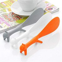 Fiesta Pop Lovely Kitchen Supplie Squirrel Shaped Ladle Non Stick Rice Paddle Meal Spoon Plastic Household Non-Stick Rice Spoon: Random