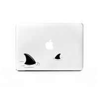 (2X) StickAny Laptop Series Sharks Wading Sticker for MacBook Pro, Chromebook, Surface Pro, and More (Black)