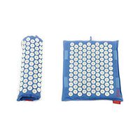 Spoonk Acupressure Massage Mat Organic Hemp Eco Foam - Travel Sized- ORGANIC HEMP Show "Best advice ever" 2012 / O List in Oprah Magazine 2013 (sky blue) 