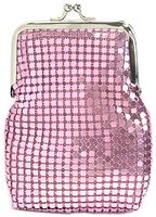 Eclipse Light Pink Luxury Mesh Sequin Cigarette Case Pouch, Coin Purse, 2ct, Kings, 3232