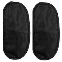 VAGA Luxurious Set of 2 Satin Sleeping Sleep Masks/Dark Eye Covers in Black