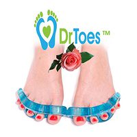 Dr. Toes® Instant Toe Stretchers- Straightener- Regulator- Splitter- Blue Gel Therapeutic Foot Pain Reliever- Also Great for Easy Toe Nail Polish Application-1 Pair 100% Satisfaction Guaranteed!