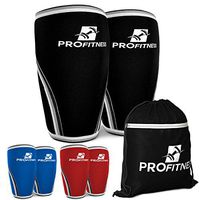 ProFitness 7MM Knee Sleeve (Pair) - Squat Knee Support & Compression for Powerlifting, Weightlifting, Crossfit WOD, Bodybuilding – Extra Thick Neoprene Knee Sleeves – Both Men & Women
