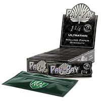 Pay-Pay Ultra Thin 1 1/4 Rolling Papers (25 Packs/Box) with Leaf Lock Gear Smell Proof Bag