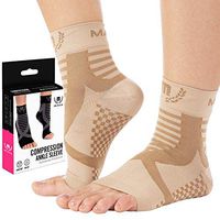 Mava Sports Ankle Compression Sleeve for Men and Women - Perfect Ankle Sock Support for Achilles Tendon, Plantar Fasciitis, Running, Pain Recovery, Swelling & Heel Spurs