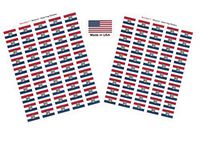 Made in USA! 100 Missouri 1.5" x 1" Self Adhesive State Flag Stickers, Two Sheets of 50, 100 Missouri Sticker Flags Total