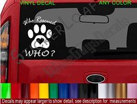 Who Rescued Who? Cat Dog Adopt shelter pet car Truck Laptop Decal Sticker MacBook Skin Decals Sticker Cats Kitten