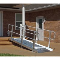 Prairie View 10-ft x 36-in Solid with Handrails Wheelchair Ramp 850 lb. Weight Capacity, Maximum 20-in Rise