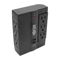 TRIPP LITE 6 Outlet Surge Protector Power Strip, 3 Rotatable Outlets, Wall Tap/Direct Plug in, 1080 Joules, 2 USB Charging Ports, Limited Warranty & $20, 000 Insurance (SWIVEL6USB)