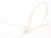 4 Inch, 18lb Miniature Nylon Zip Tie -100 pack (White)