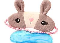 Drasawee Rabbit Plush Ice Bag Stuffed Comfort Eyes Mask Sleeping Mask Grey2#