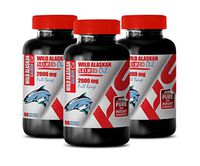 Immune System Essential Oil - Wild Alaskan Salmon Oil 2000 Mg Full Range - Omega 3 Triple Strength - 3 Bottles 270 Softgels