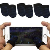Finger Sleeve Cots,Velidy Mobile Game Controller Finger Sleeve Sets(3Pairs) Breathable Anti-Sweat Non-slip Screen Sensitive Shoot Aim Joysticks Finger Set for Fortnite PUBG Mobile, Rules of Survival f