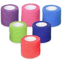 Ever Ready First Aid Self Adherent Cohesive Bandages 2" x 5 Yards - 36 Count, Rainbow Colors