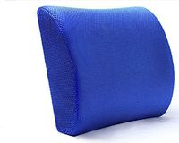Moyishi Blue High Resilient Memory Foam Seat Back Lumbar Cushion Support Pillow Car Office Chair Back Support