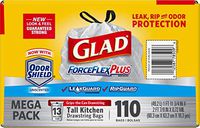 Glad Tall Kitchen Drawstring Trash Bags – Forceflexplus 13 Gallon White Trash Bag, Odorshield – 110Count
