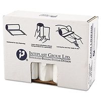 Inteplast VALH3860N22 High-Density Can Liner, 38 x 58, 60gal, 19mic, Clear, 25/Roll, 6 Rolls/Carton