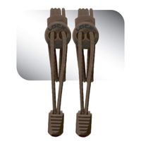 LOCK LACES (Elastic No Tie Shoelaces) (Brown, 48-Inch)