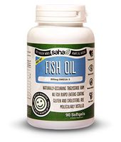 Saha Ultra Pure Natural Omega-3 Fish Oil, Molecularly Distilled for Purity (90 Softgels)
