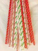 Confetti PaperWerks Cherry Straws - 100% Biodegradable (Pack of 100 Multiple Variety), Excellent Quality Straws for Celebrations, Parties, Holidays and Much More.