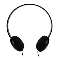 RockPapa On Ear Adjustable Boys Girls Childs Kids Headphones Earphones Lightweight for MP3/4 DVD Tablets Phones DVD PC innoTab PSP Black