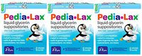 Pedia-Lax Liquid Glycerin Suppositories Laxative | Kid's Constipation Relief in Minutes | 6 Applicators | Pack of 3