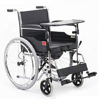 PLLP Medical Rehab Chair, Wheelchair,Lightweight Folding Wheelchair Driving Medical, Wheelchair Old Man Folding with Seat to Send Table Board Multifunctional Wheelchair