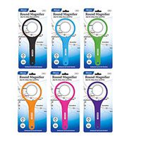 BAZIC Asstd Color 3" Round 2X Handheld Magnifier, Box Pack of 12
